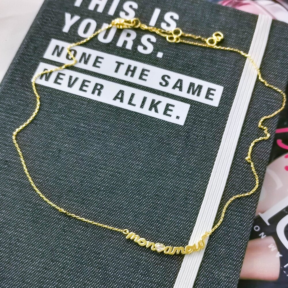 New Kate Spade True Love Mon Amour necklace Gold - Picture 2 of 3